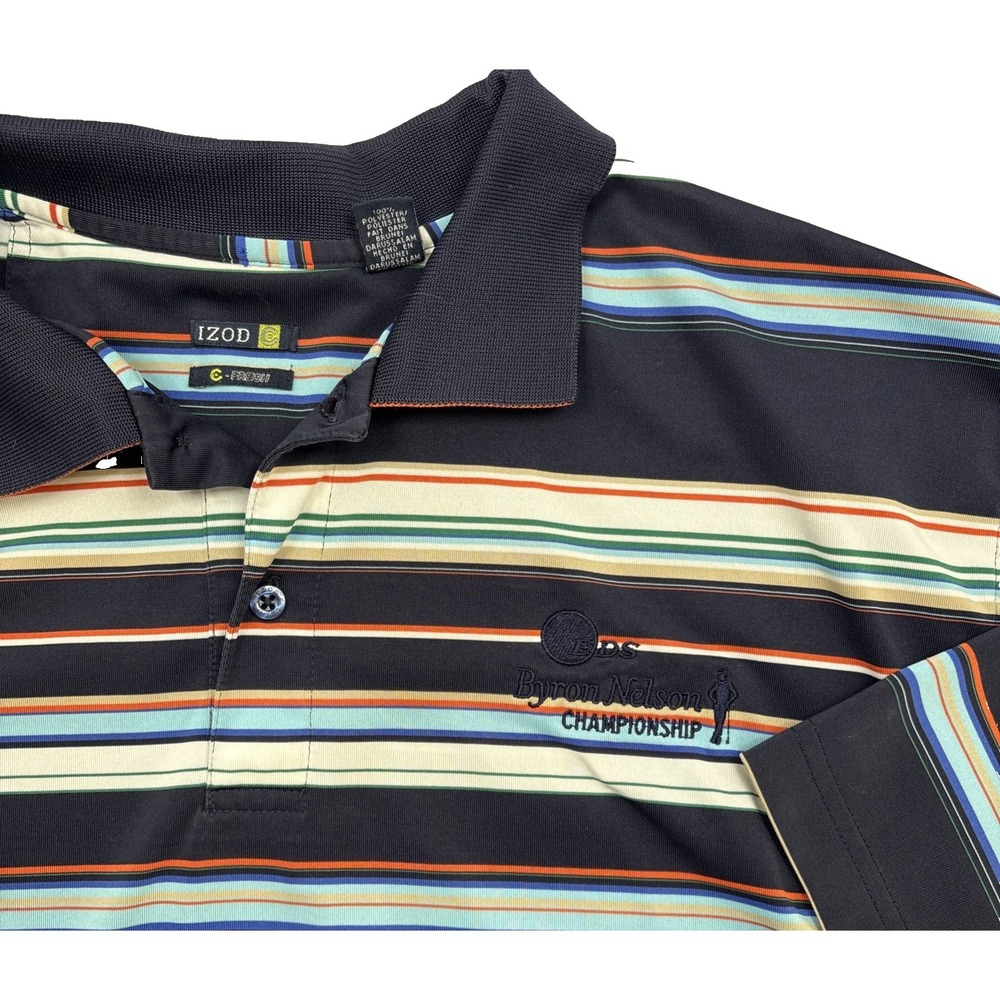 IZOD Men's Golf Byron Nelson Embroidery Short Sleeve Polo‎ Striped 2XL